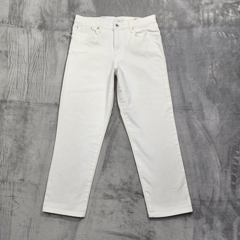 NEW‎ Ella Moss Jeans Womens 6/28 White High Rise Slim Straight Ankle Stretch